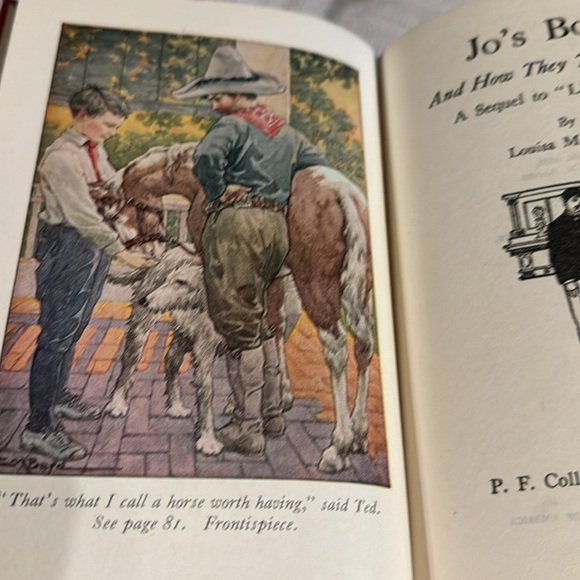 Vintage Rare 1925 Copy of Louisa May Alcott’s “Jo’s Boys”-See Photos-Illustrated - Picture 9 of 12